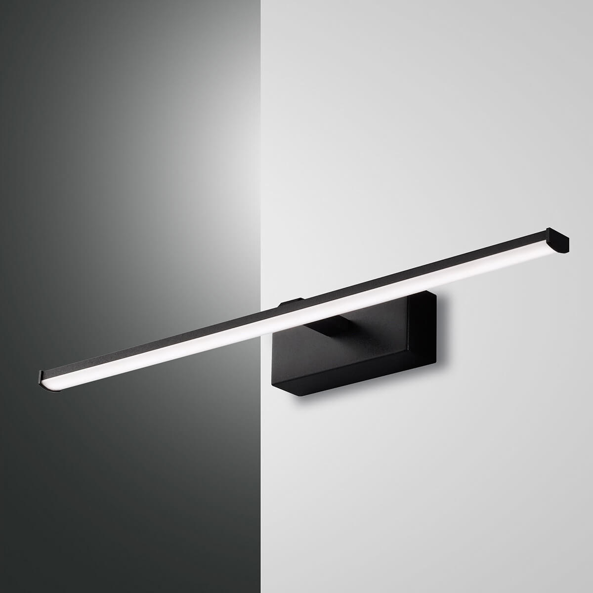 Fabas Luce Nala LED Wandleuchte, Länge: 50 cm, schwarz