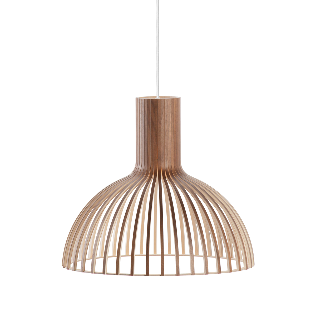 Secto Design Victo Small 4251 Pendelleuchte, Walnussfurnier, Kabel: weiß