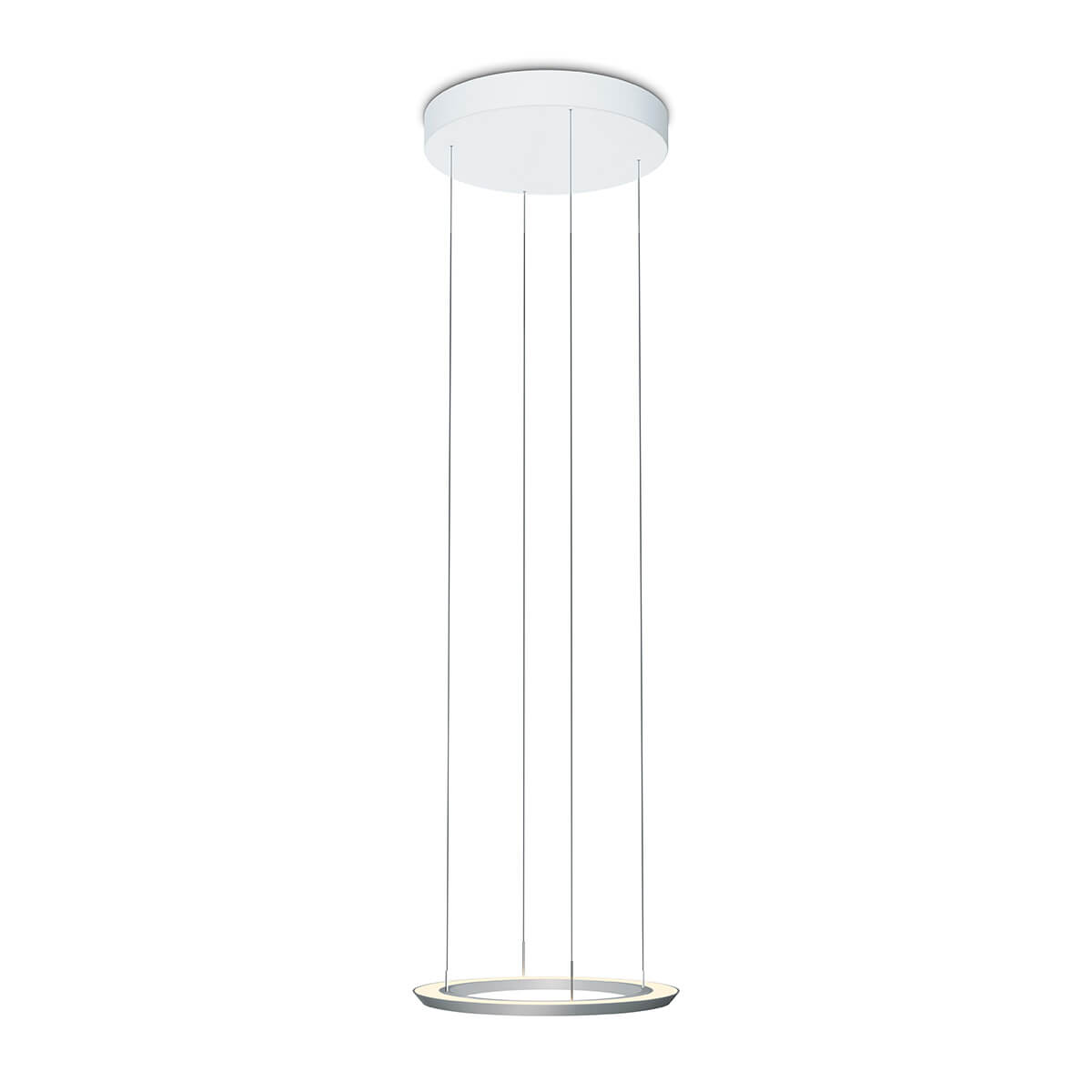 Oligo Yano LED Pendelleuchte, Silber, Baldachin: weiß matt