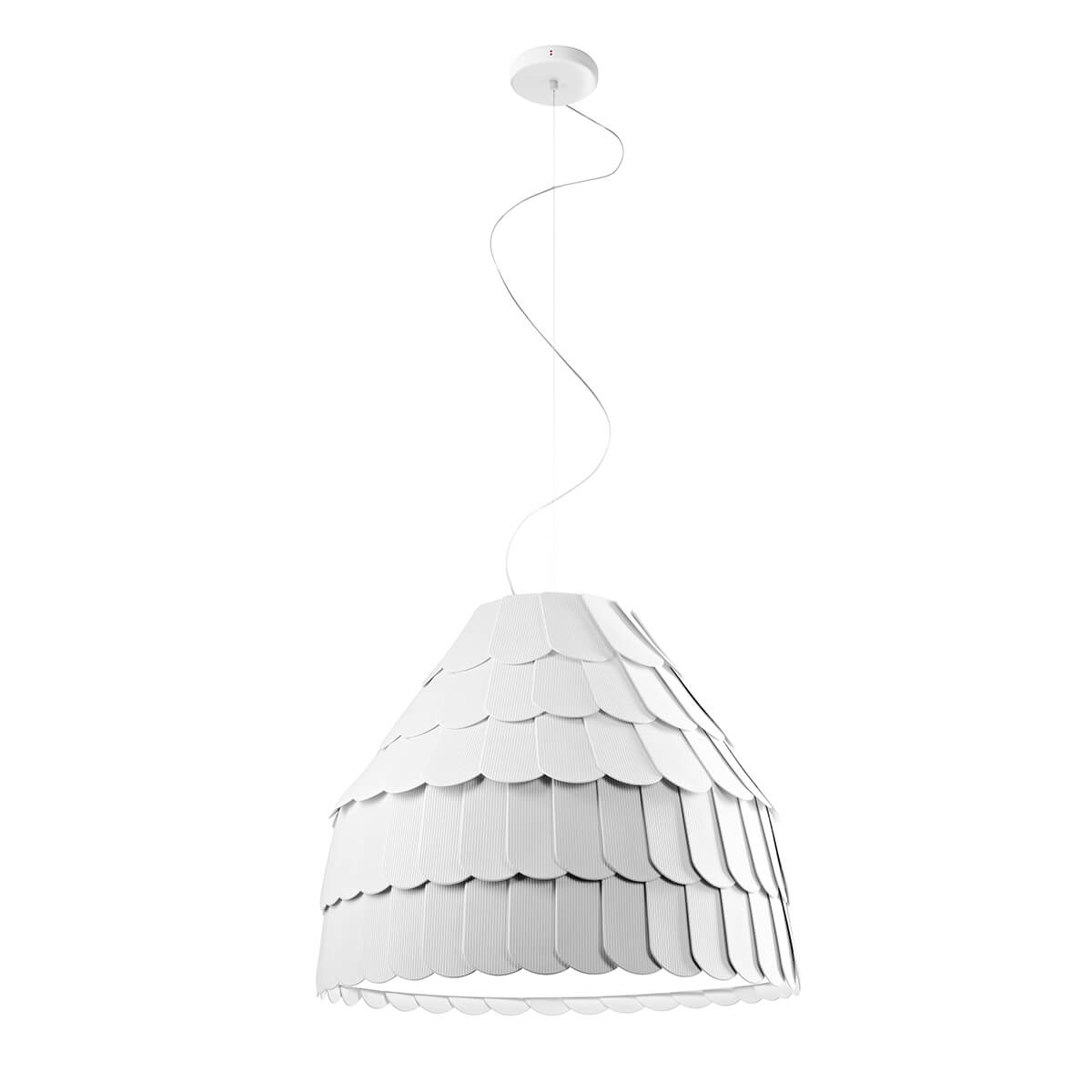 Fabbian Roofer Pendelleuchte, Ø: 57 cm, weiß