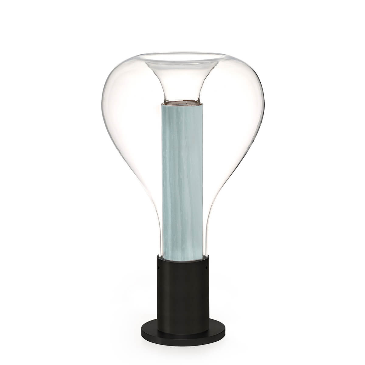 LZF Lamps Eris Tischleuchte, schwarz matt / meeresblau