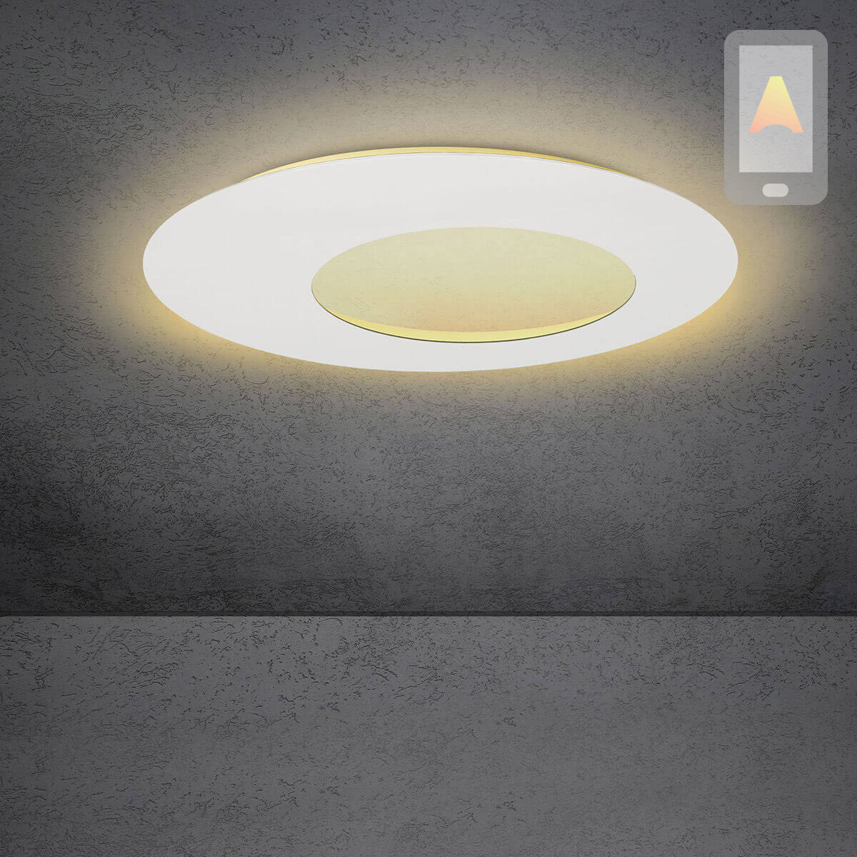 Escale Blade Open LED Wand- / Deckenleuchte, Ø: 79 cm, mit Casambi-Modul, weiß matt