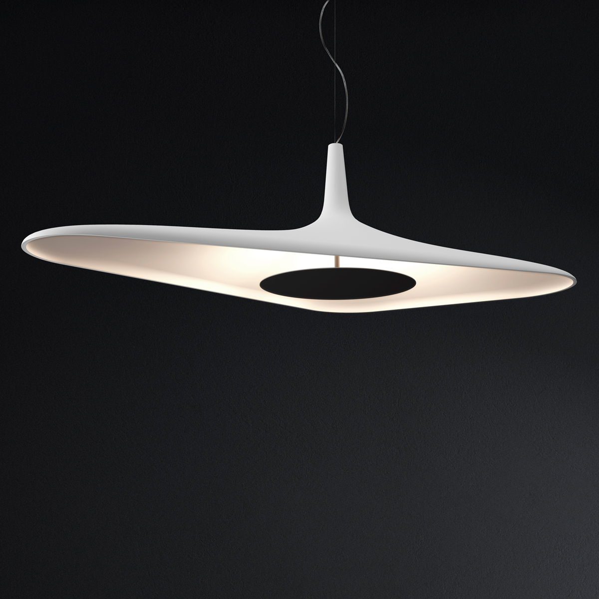 Luceplan Soleil Noir Sospensione, weiß