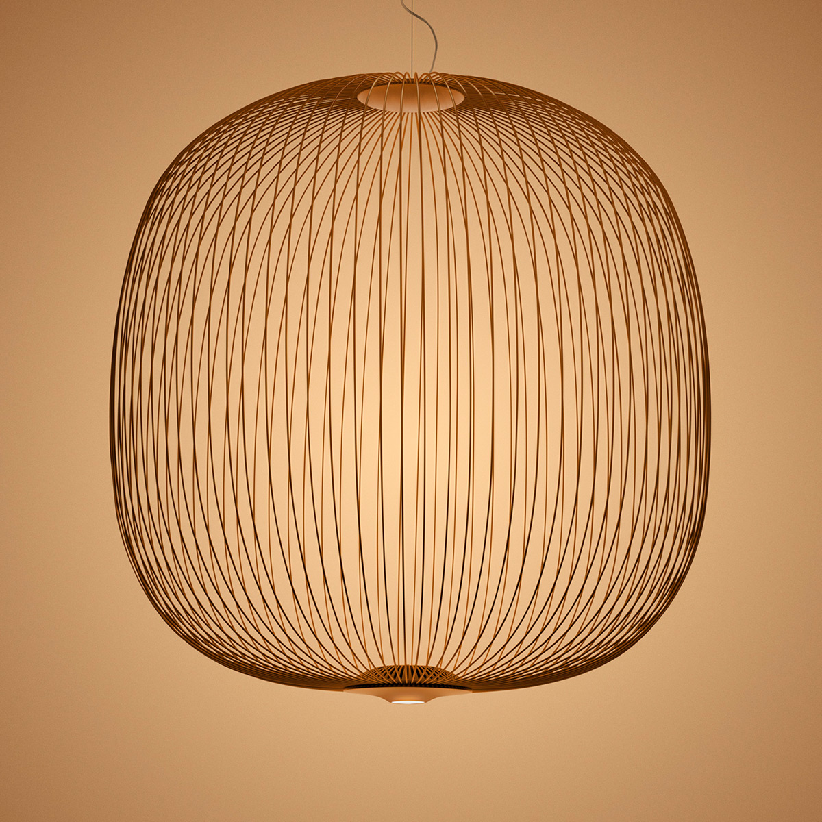 Foscarini Spokes 2 Large LED Sospensione, rame (kupfern)