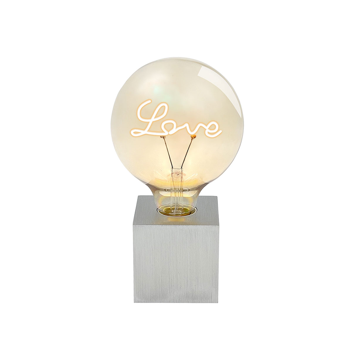 Sompex Love LED Filament Globelampe E27 Amber, 1,5 W, 2000 K, Ø: 12,5 cm (Sockel nicht im Lieferumfang enthalten)