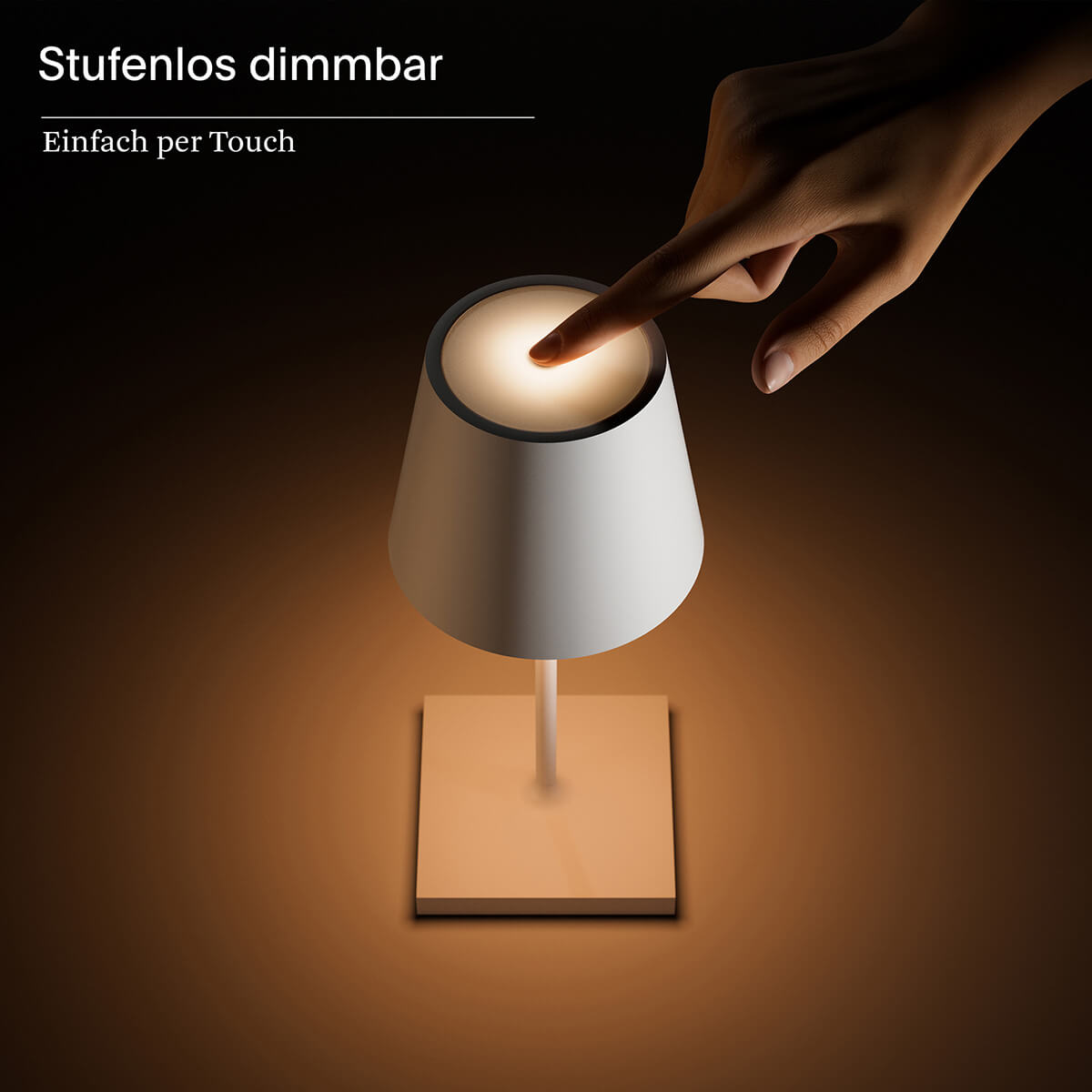 Sigor Nuindie mini LED Akkuleuchte, Flex-Mood, schneeweiß, Touchdimmer