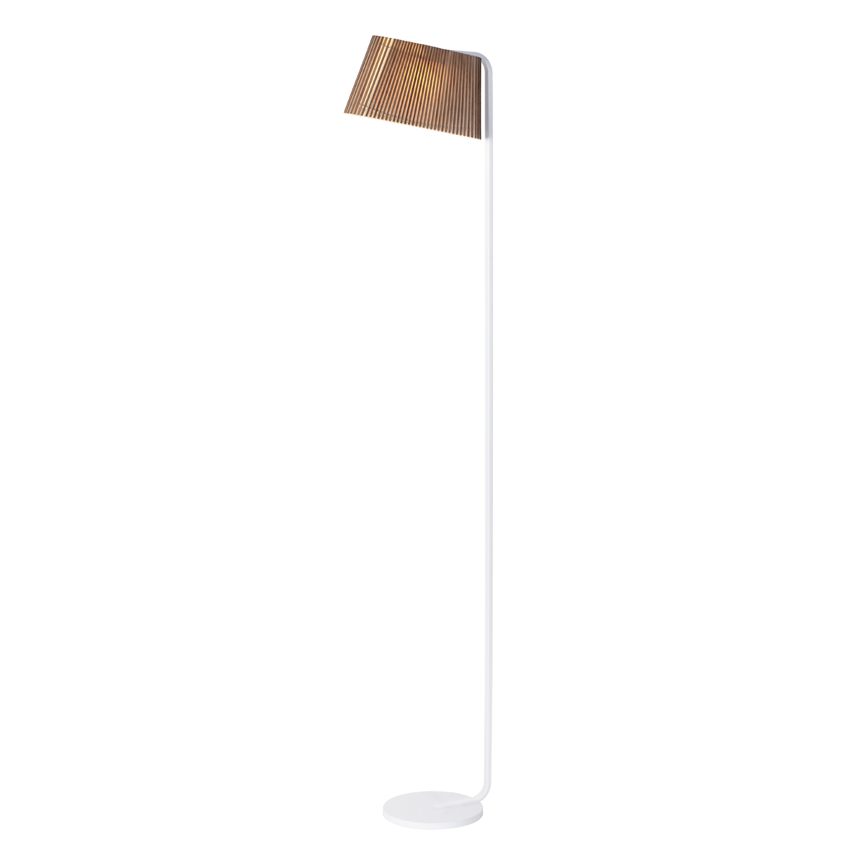 Secto Design Owalo 7010 Stehleuchte, weiß, Schirm: Walnussfurnier