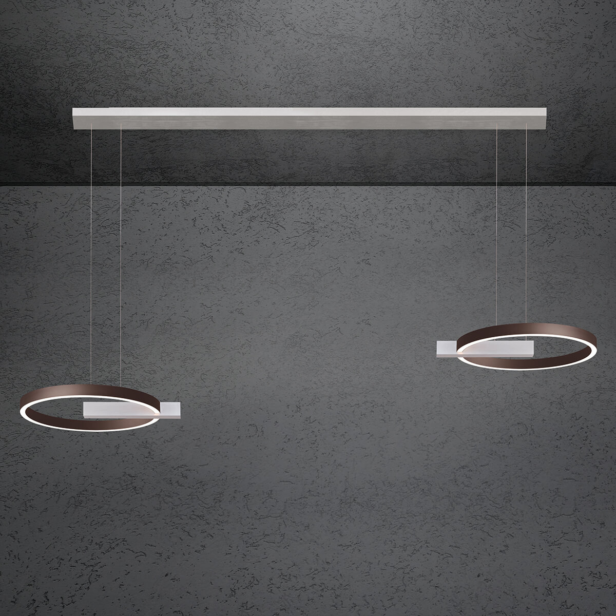 Midnight Double LED Pendelleuchte, Länge: 174 cm