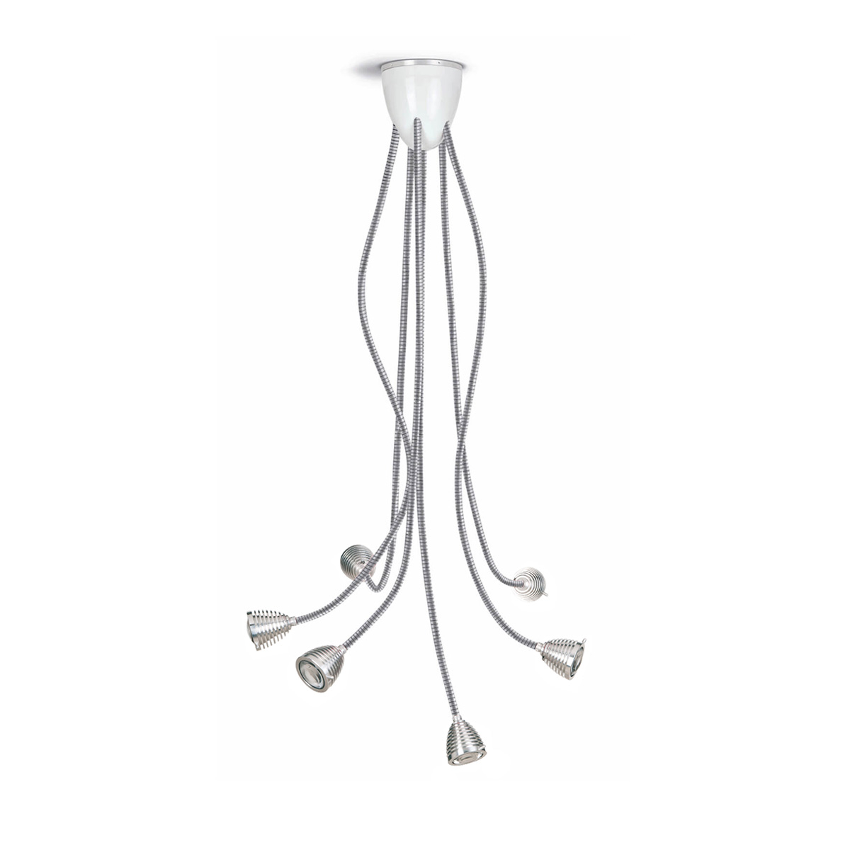 Less'n'more Athene LED Pendel - / Deckenleuchte, 6-flg., Kabel: Aluminium