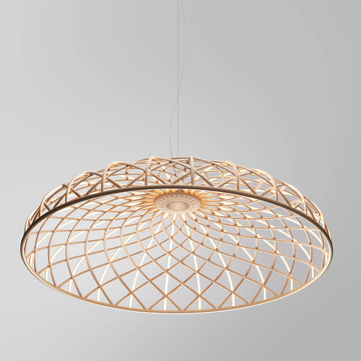 Flos Skynest LED Pendelleuchte, mandelfarben