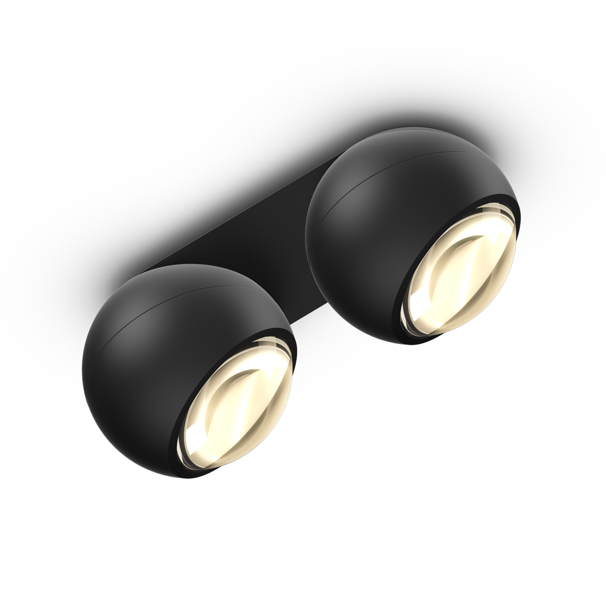 Occhio io giro doppio Volt C LED Deckenstrahler, 2700 K, schwarz matt