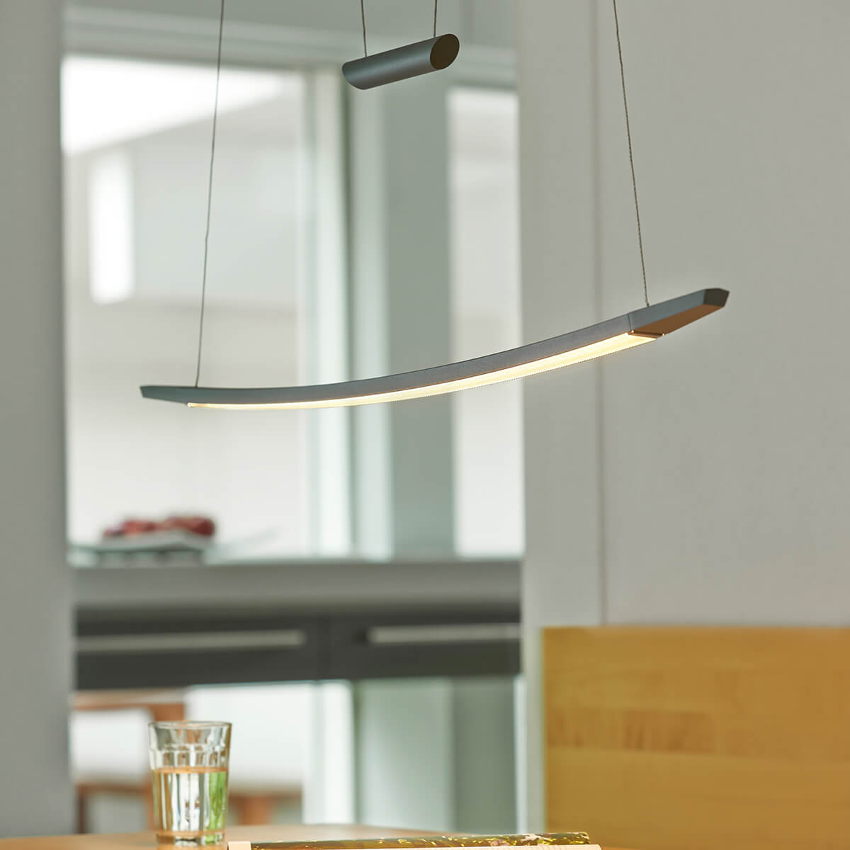 Oligo Lisgo Sky Short LED Pendelleuchte, grau matt
