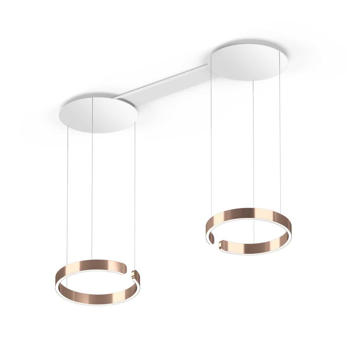 Occhio Mito sospeso due 40 var narrow LED Pendelleuchte, variabel, Roségold