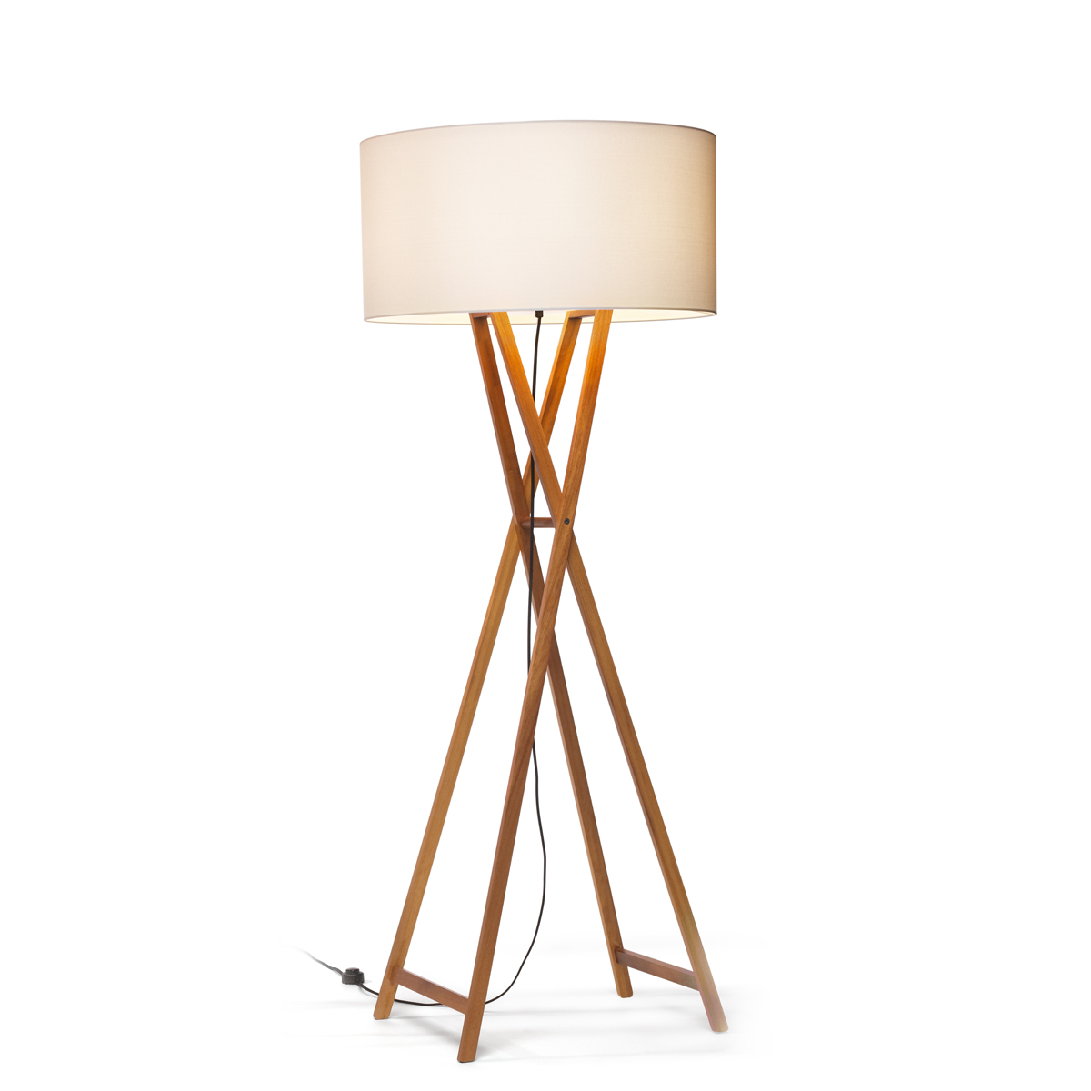 Marset Cala P165 Stehleuchte, Eiche / perlweiß Cala P165 Stehleuchte