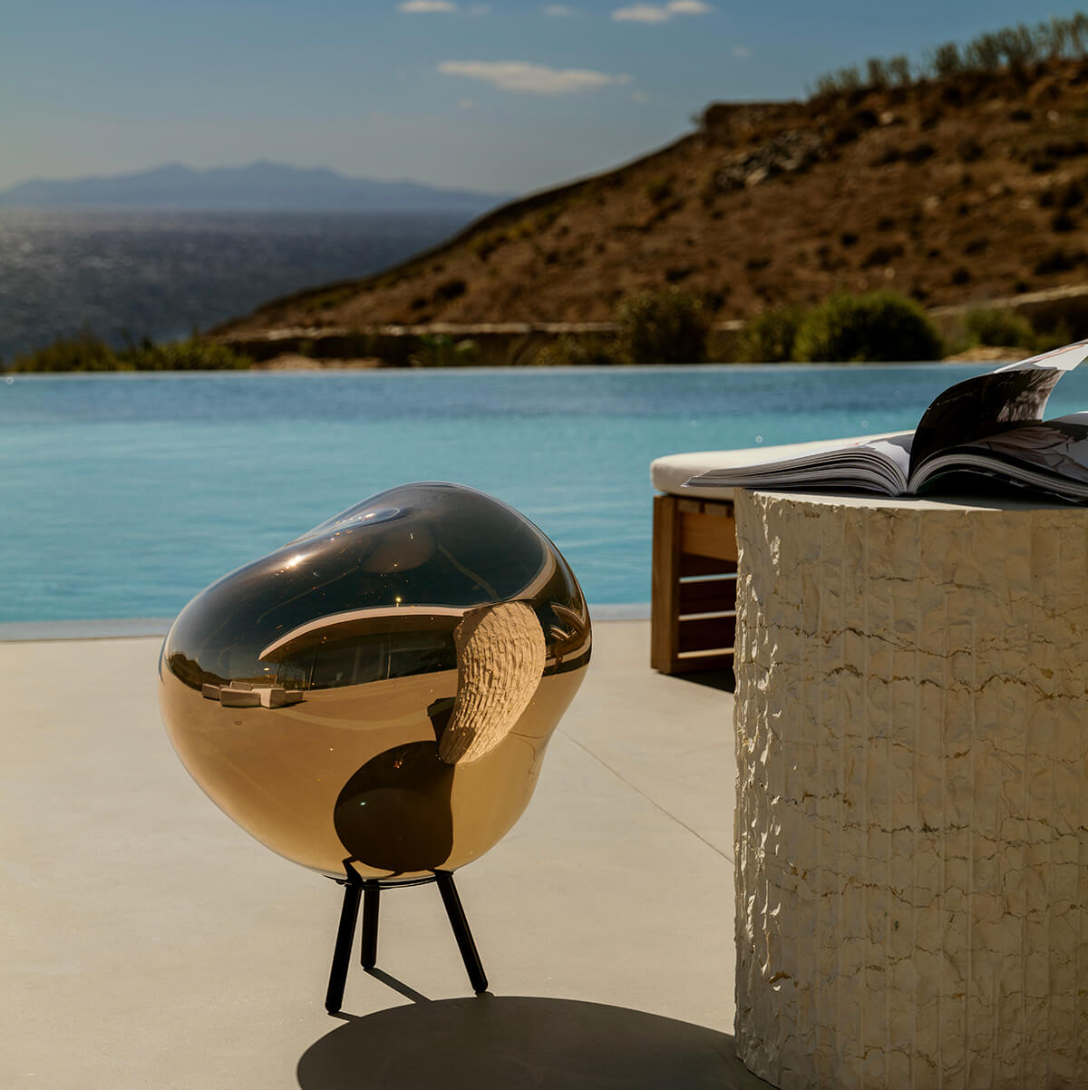 Tom Dixon Melt Large Portable LED Akkusteh- / Pendelleuchte, Gold