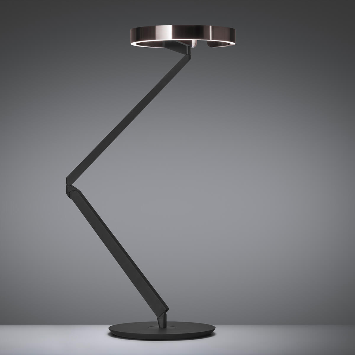 Occhio Gioia equilibrio "air" Tischleuchte, schwarz matt, Kopf: black phantom