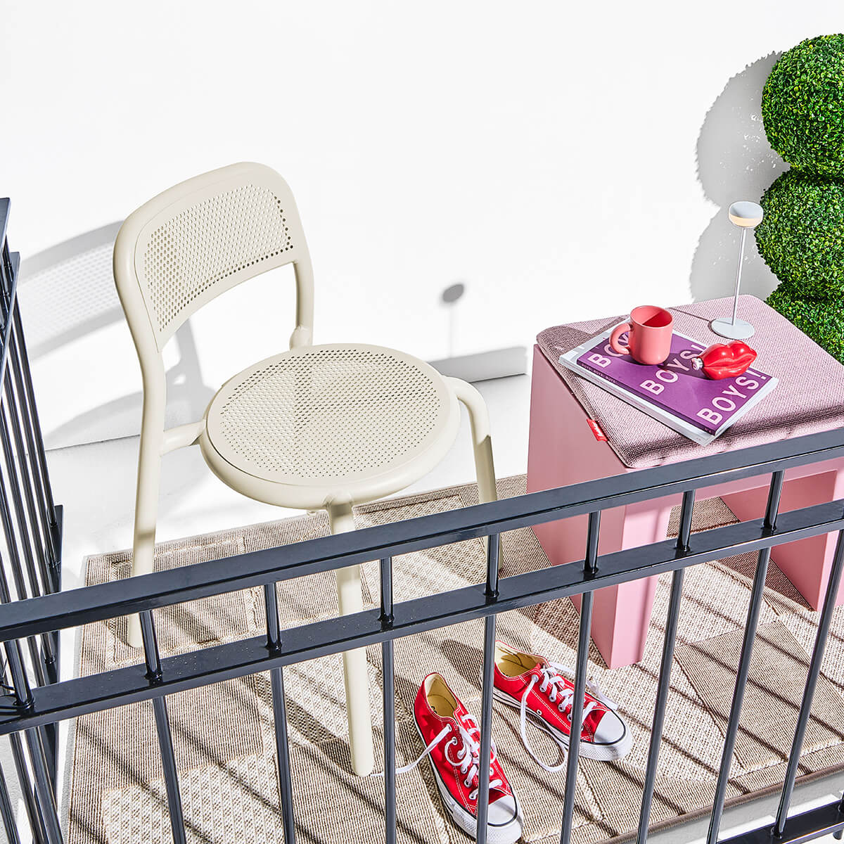 Fatboy Carpretty Catwalk Outdoor Teppich, Jigsaw creme-weiß