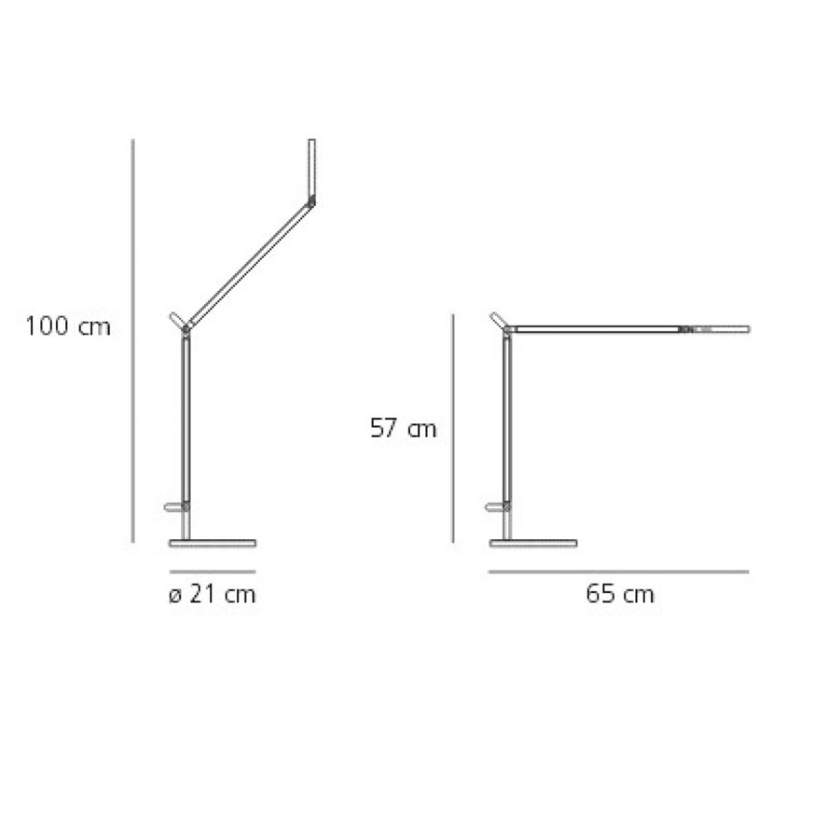 Artemide Demetra Tavolo LED, Maßzeichnung