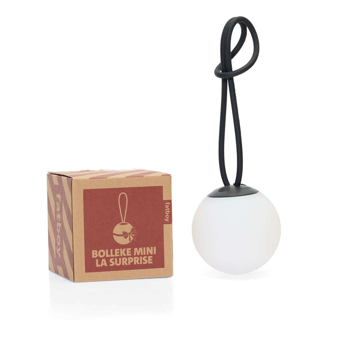 Fatboy Bolleke Mini la Surprise LED Akku-Pendelleuchte, anthrazit, Verpackung