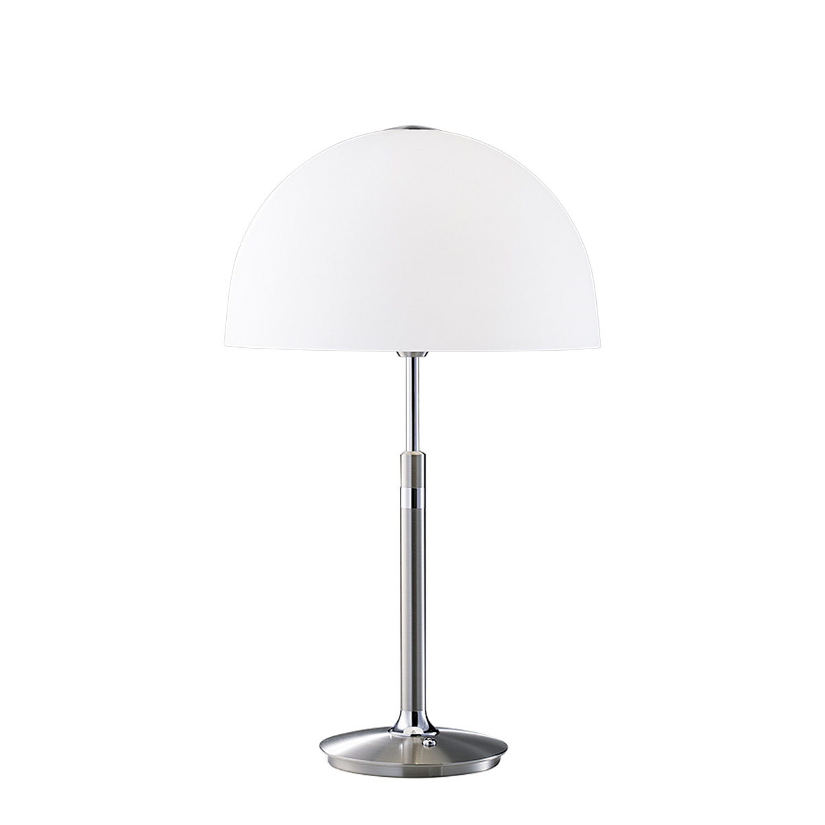 B+M Leuchten Moon II LED Tischleuchte, Höhe: 45 cm, Nickel matt / Chrom