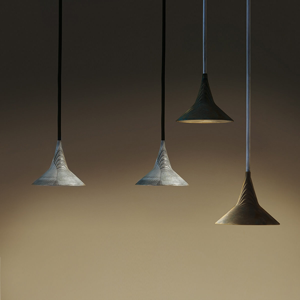 Artemide Unterlinden LED Sospensione, Aluminium und Messing