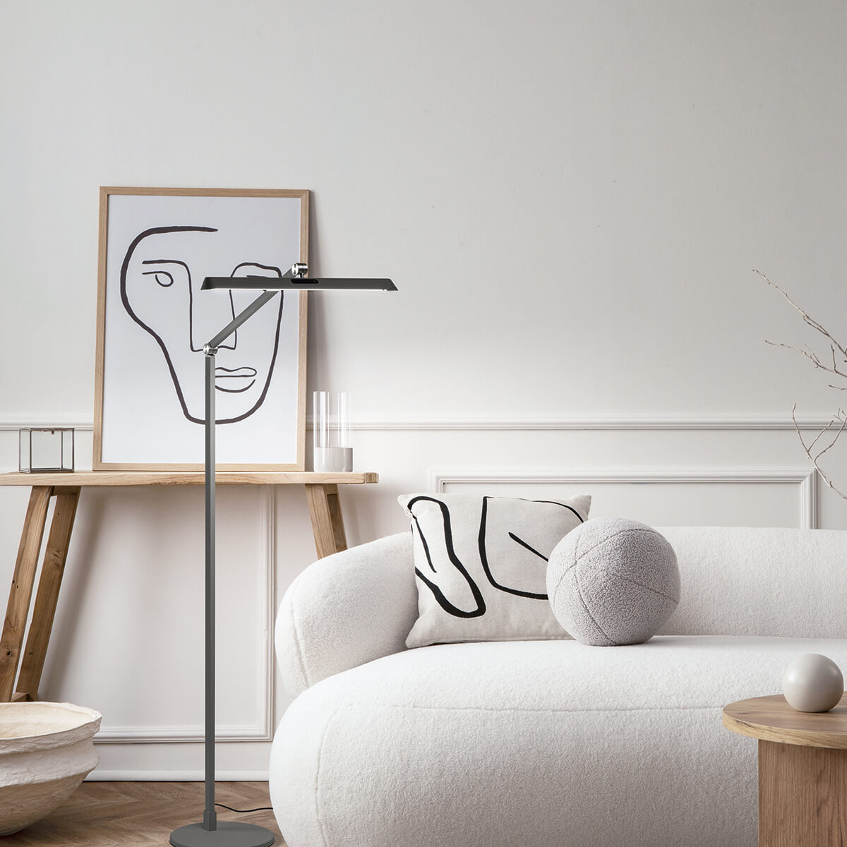 Fabas Luce Beba LED Stehleuchte, anthrazit