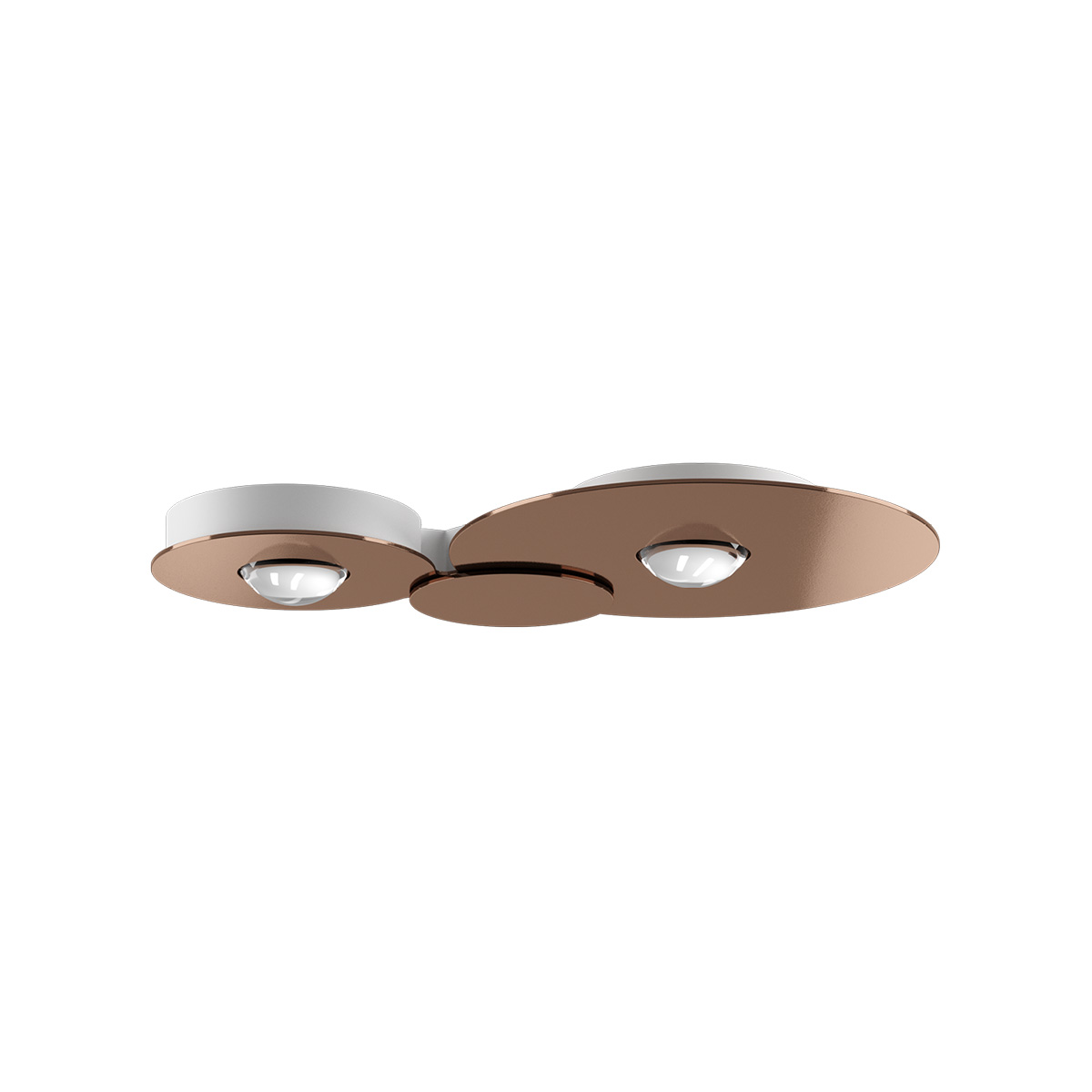 Lodes Bugia Double LED Deckenleuchte, Kupfer glänzend