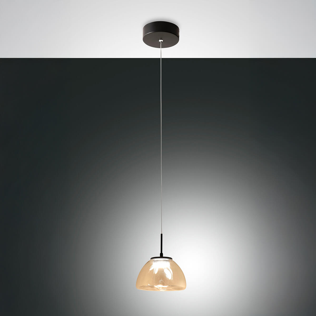 Fabas Luce Lucille LED Pendelleuchte, 1-flg., cognac
