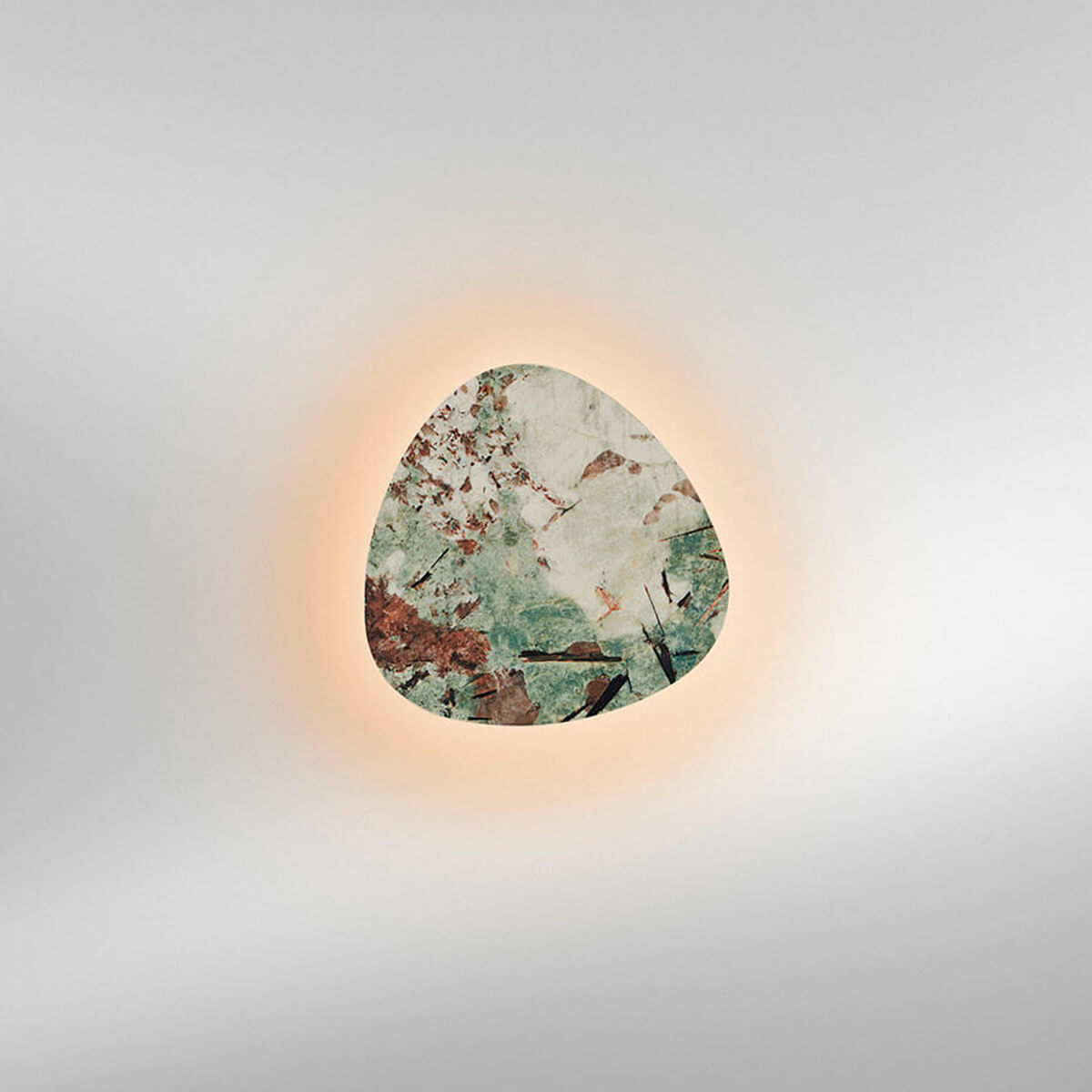 LupiaLicht Cameo LED Wandleuchte, Ø: 20 cm, grün marmoriert