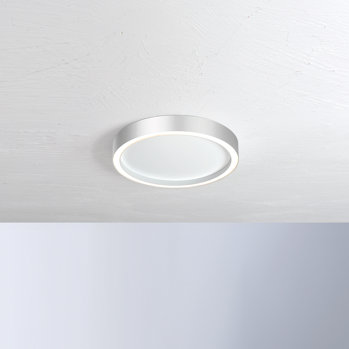 Bopp Aura LED Deckenleuchte, Ø: 30 cm, weiß / Aluminium