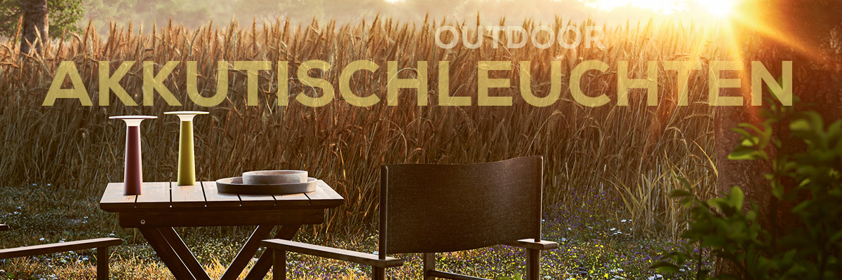 Kategoriebanner Akkutischleuchten Outdoor