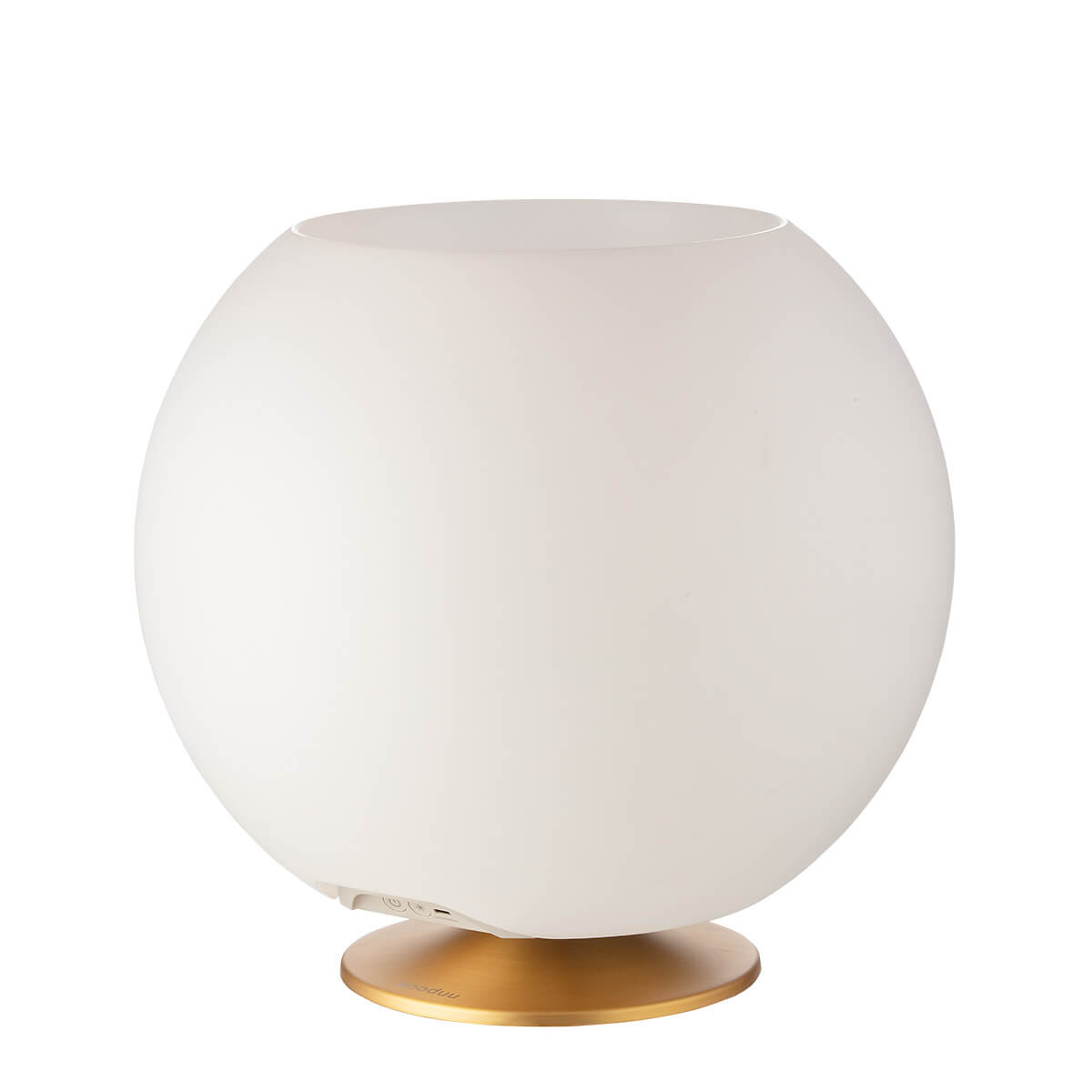 Kooduu Sphere LED Akkuleuchte, Bluetooth Lautsprecher & Weinkühler, Messing (ausgeschaltet)