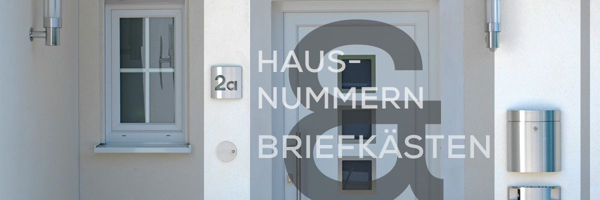 Kategoriebanner Hausnummern & Briefkästen Kategoriebanner Hausnummern & Briefkästen