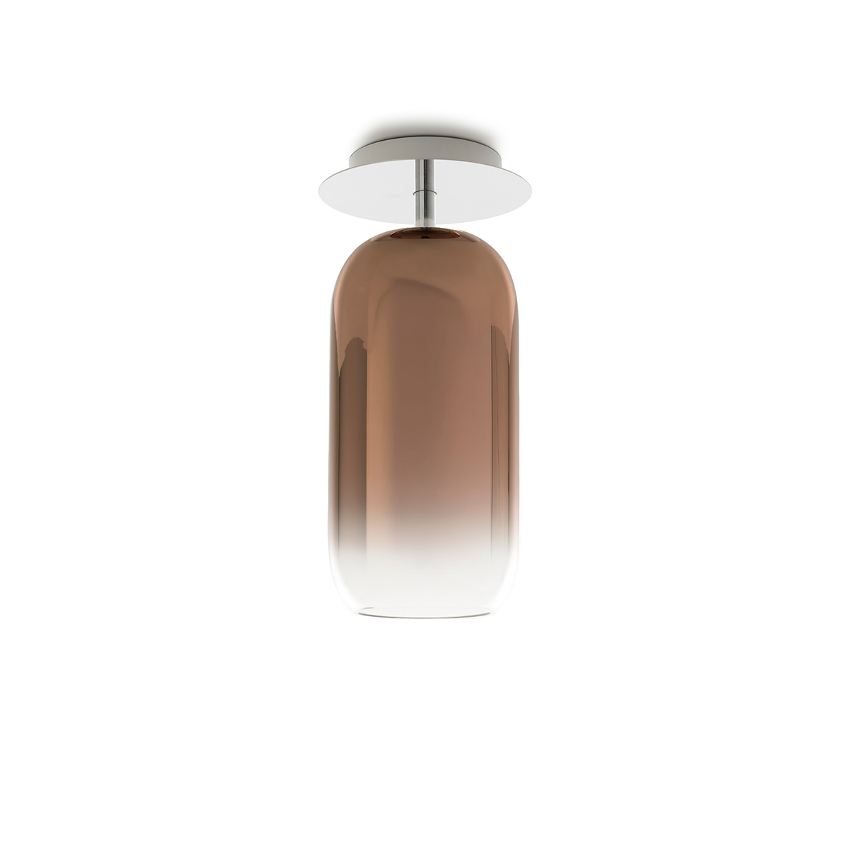 Artemide Gople Lamp Mini Soffitto, Aluminium, Schirm: Bronze