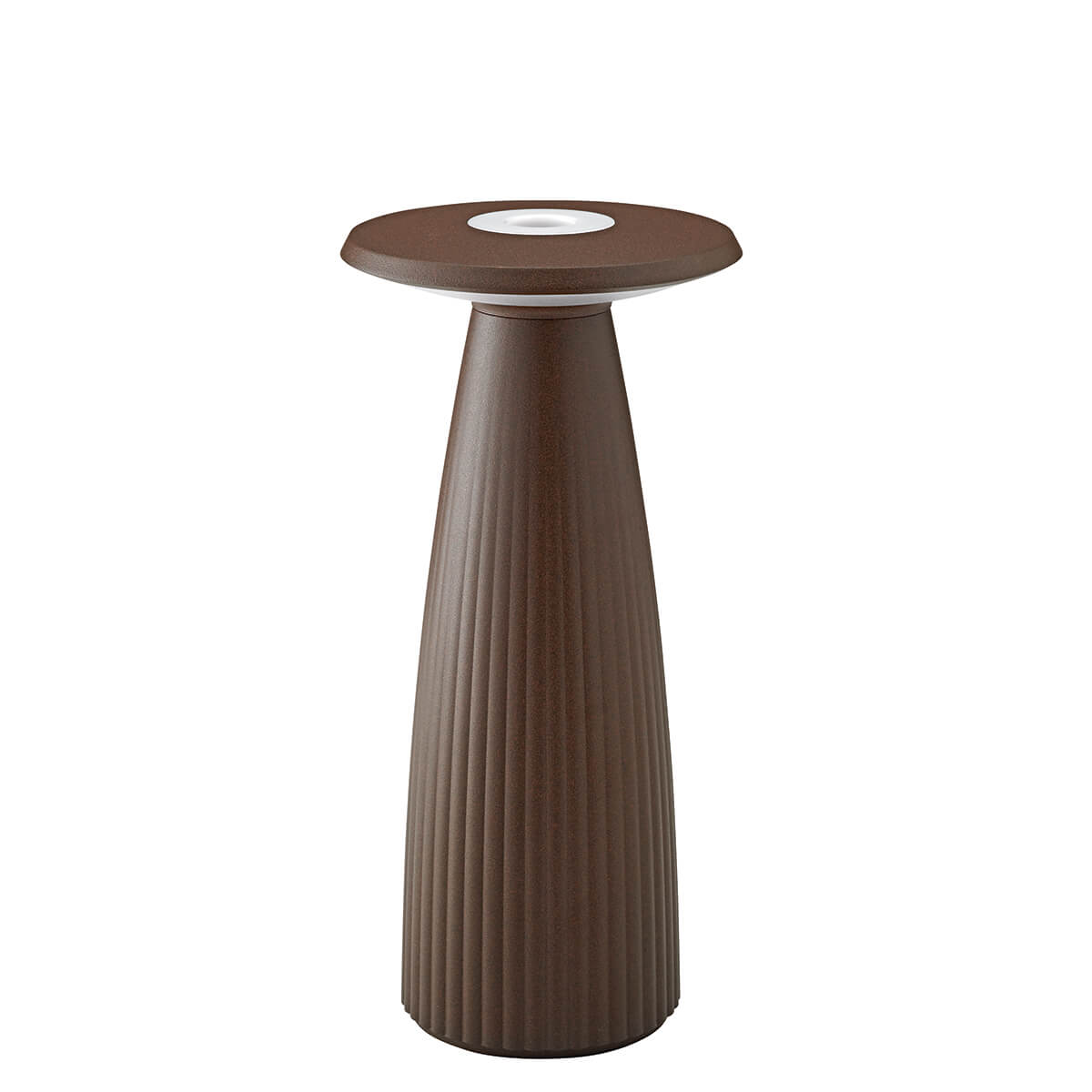 Sigor Nuflair LED Akkuleuchte & Vase, rostbraun