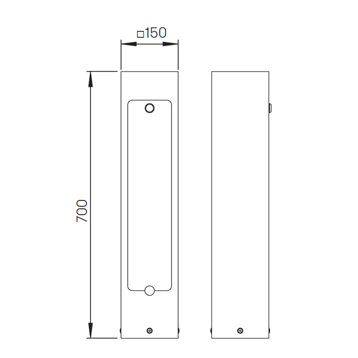 Albert 624413 Steckdosensäule, abschließbar, Abmessungen