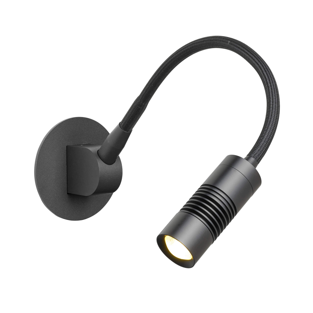 Oligo A Little Bit Colour LED Wandeinbauleuchte, schwarz matt, Kopf: schwarz matt