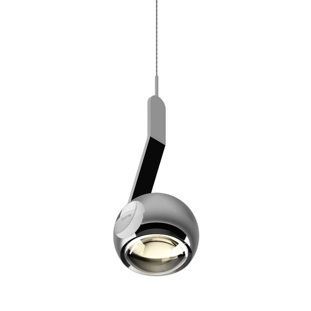 Occhio io 3d sospeso var up C LED Pendelleuchte, 3000 K, variabel, Chrom