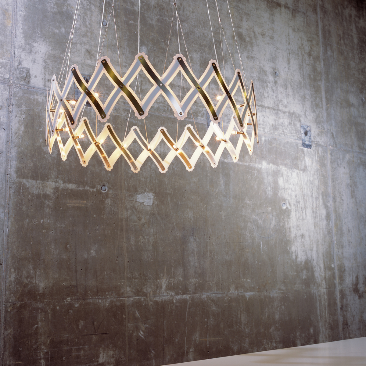 Serien.lighting Zoom Pendelleuchte, 1 Element Ø: 20–130 cm, 20-flg.