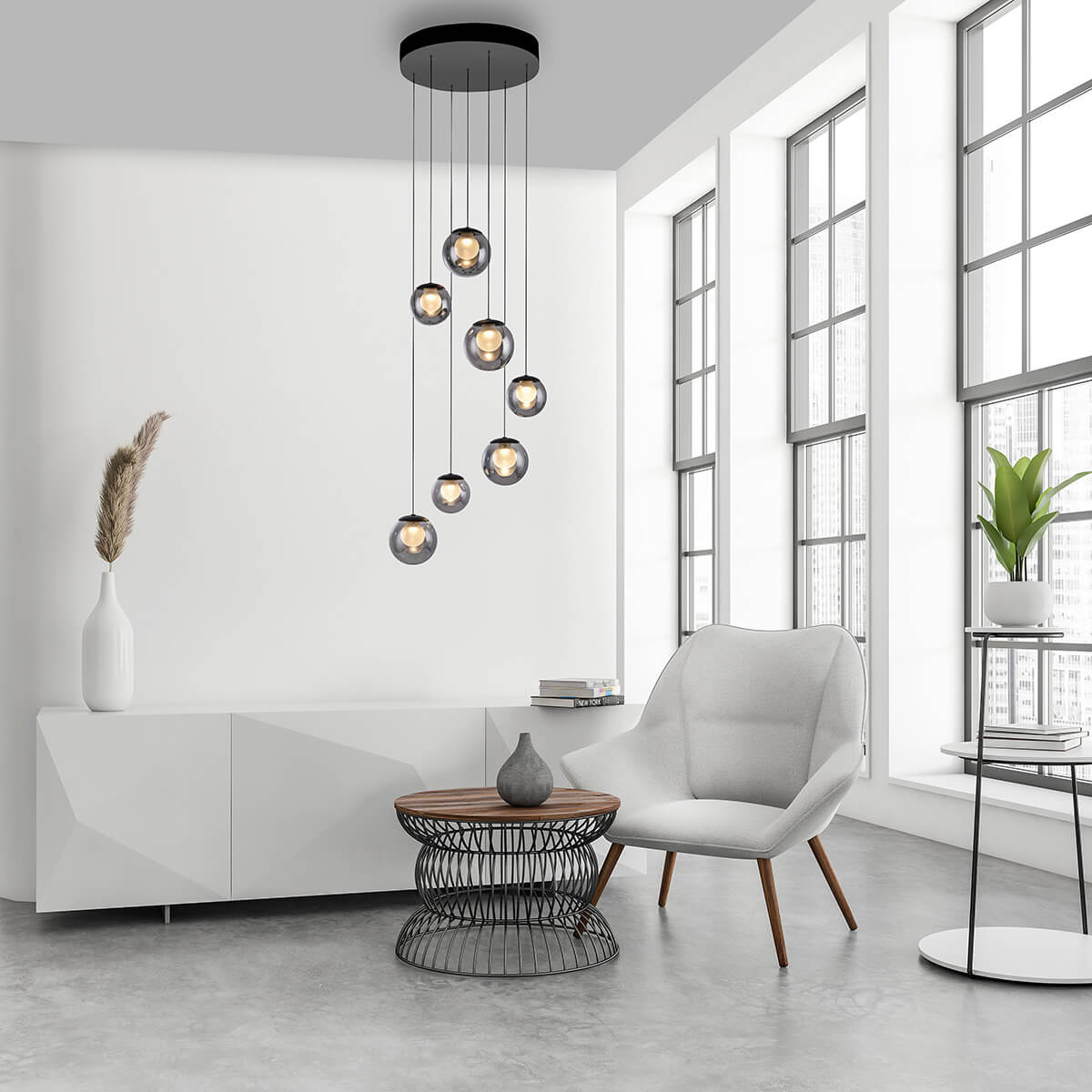 PURE Popup LED Pendelleuchte mit CCT