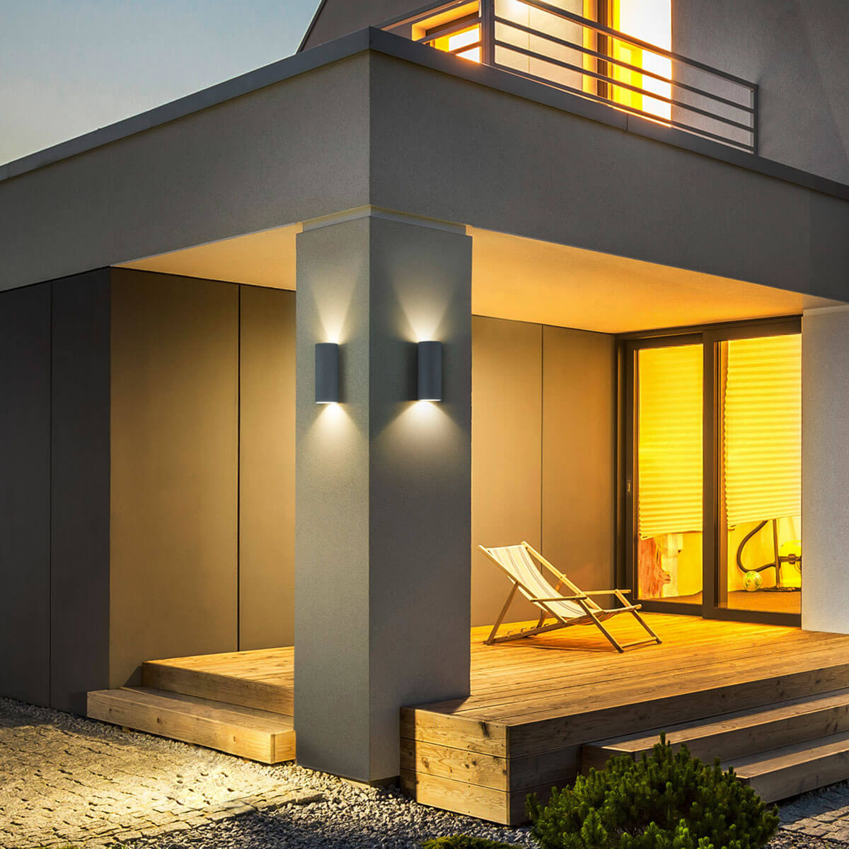 Helestra Swift LED Außenwandleuchte, graphit