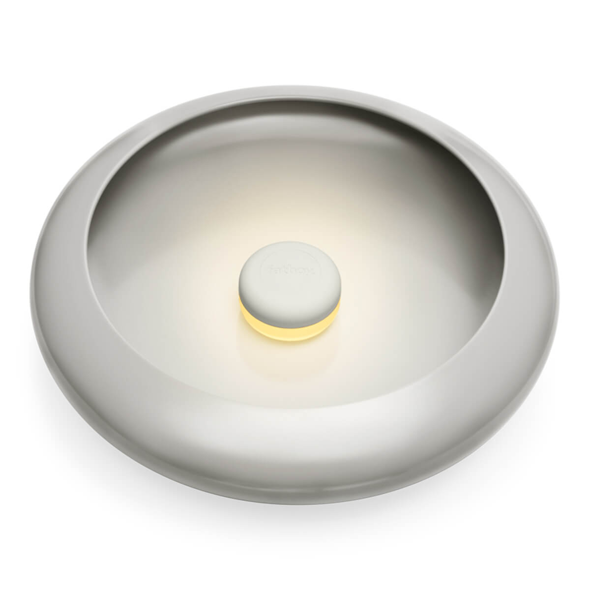 Fatboy Oloha Medium LED Akkuleuchte & Schale, Desert (sandfarben) (eingeschaltet)