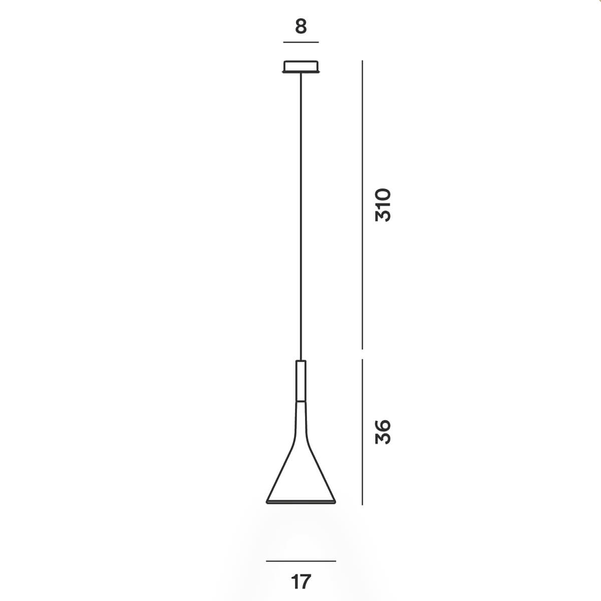 Foscarini Aplomb Sospensione, Maßzeichnung