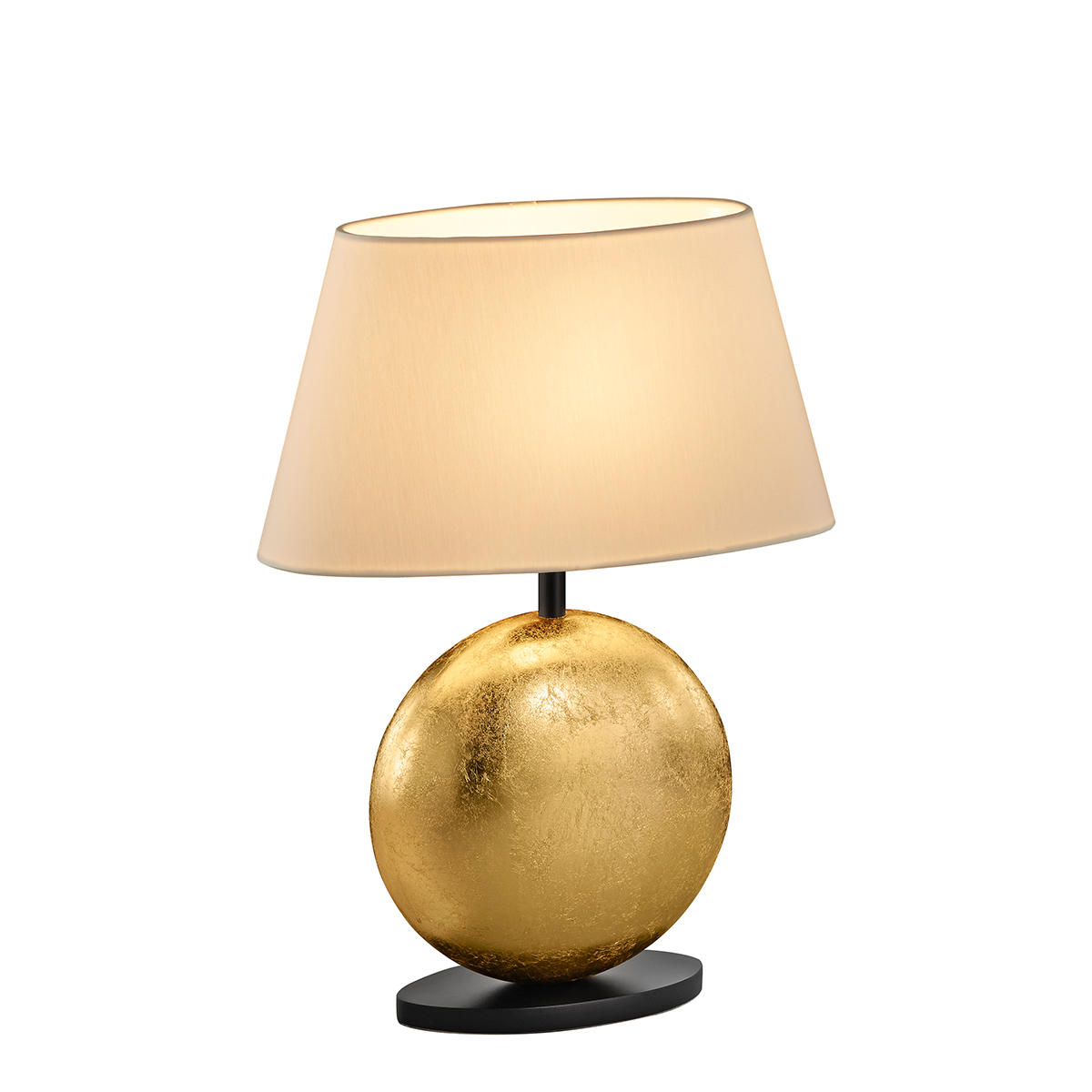 Luce Elevata by BANKAMP Mali Tischleuchte, Höhe: 41 cm, Blattgoldoptik / schwarz
