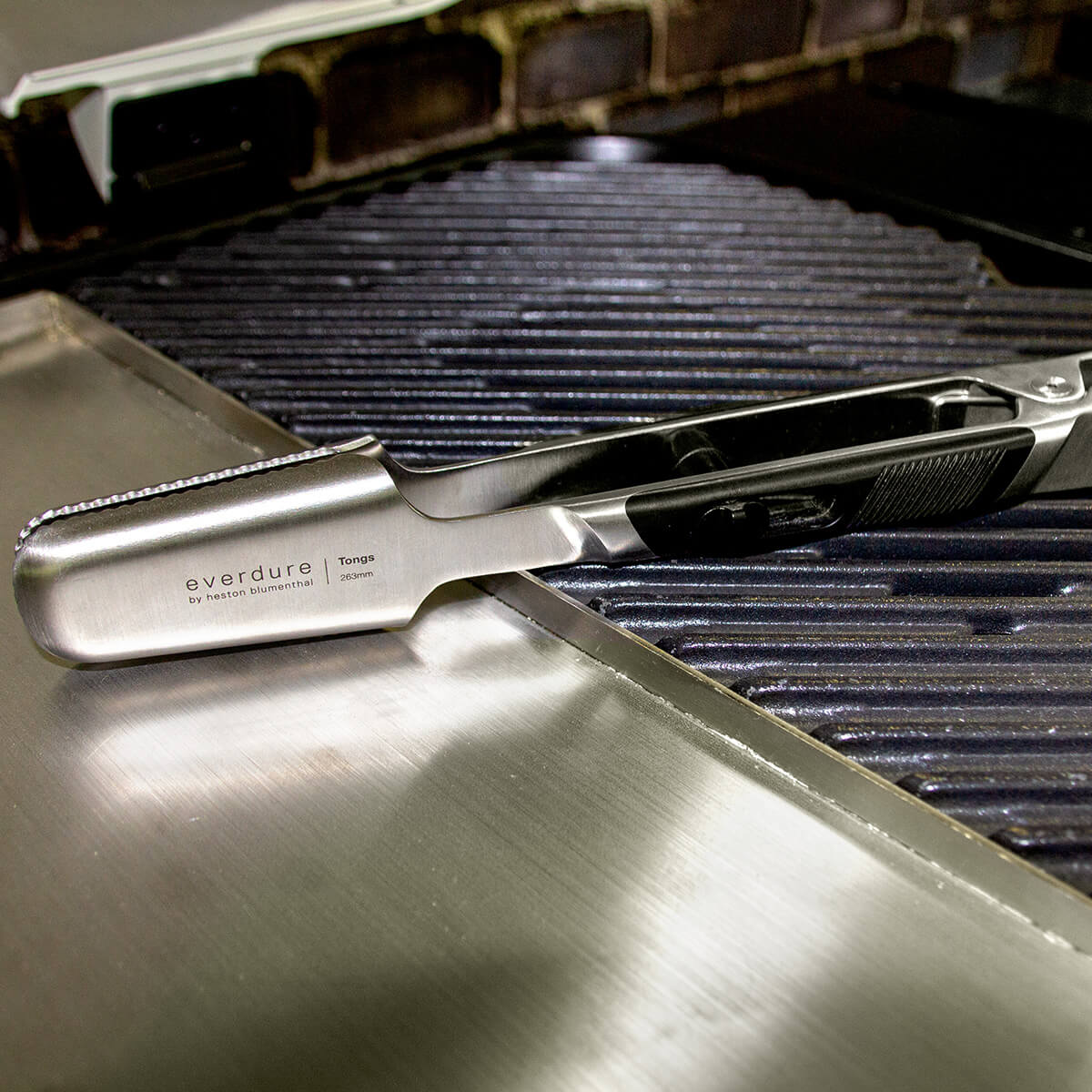 Everdure by heston blumenthal Premium Zange mit Softgriff, Edelstahl gebürstet