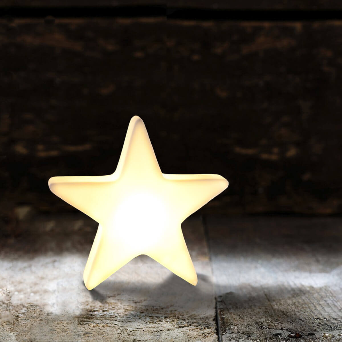8 seasons design Shining Star Micro LED Akkuleuchte, weiß