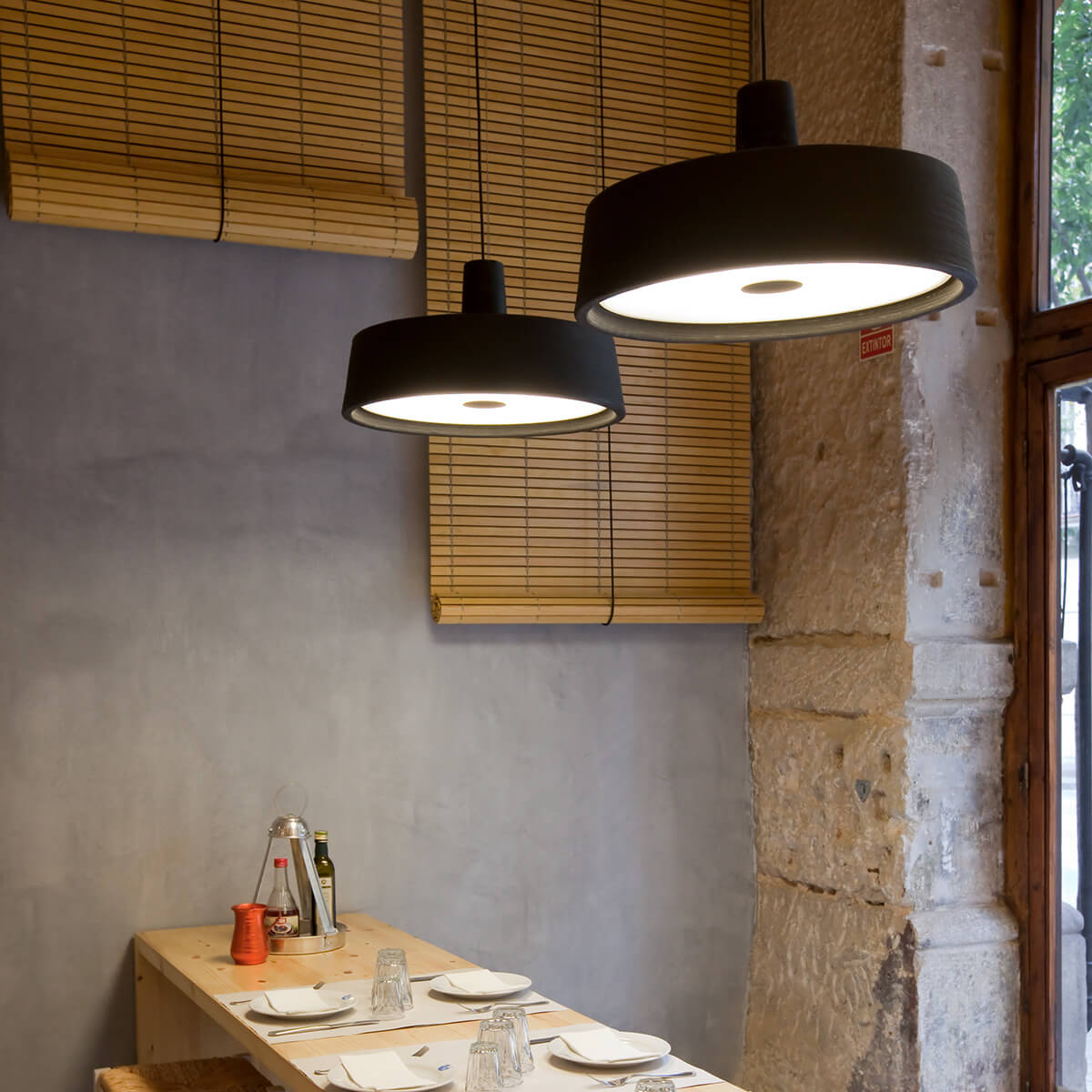 Marset Soho 57 LED Pendelleuchte, schwarz