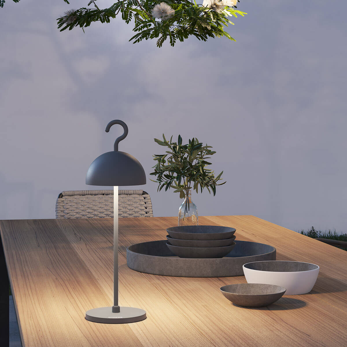 Sompex Hook LED Akkutisch- / Pendelleuchte, anthrazit