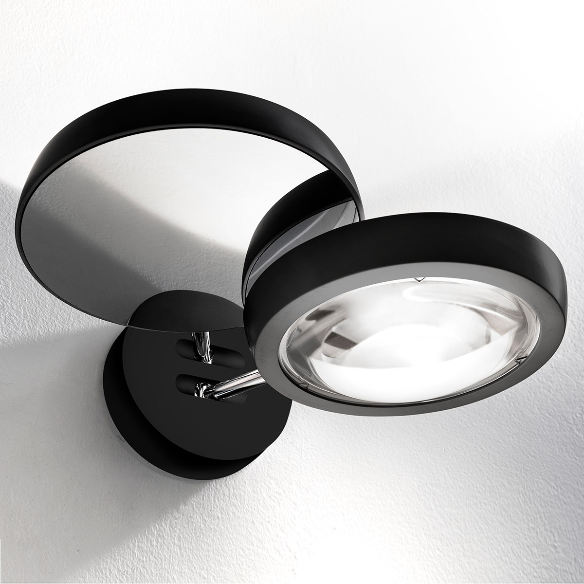Lodes Nautilus LED Wandleuchte, 2700 K, schwarz matt