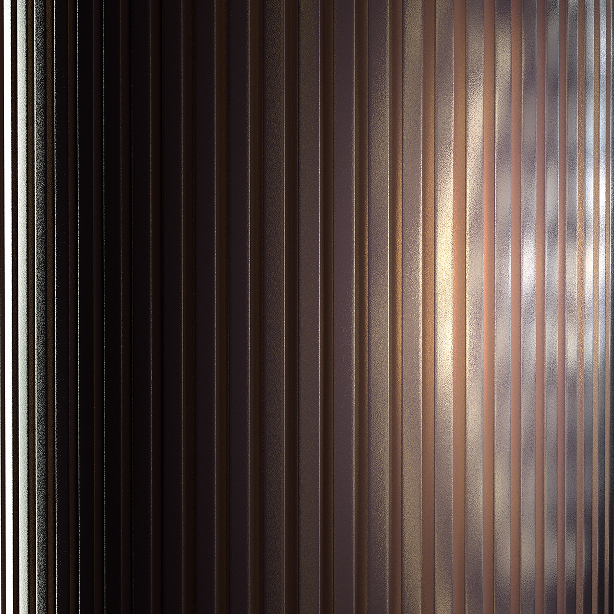 Flos Flauta H225 Riga LED Wandleuchte, Kupfer eloxiert, Oberflächengravur